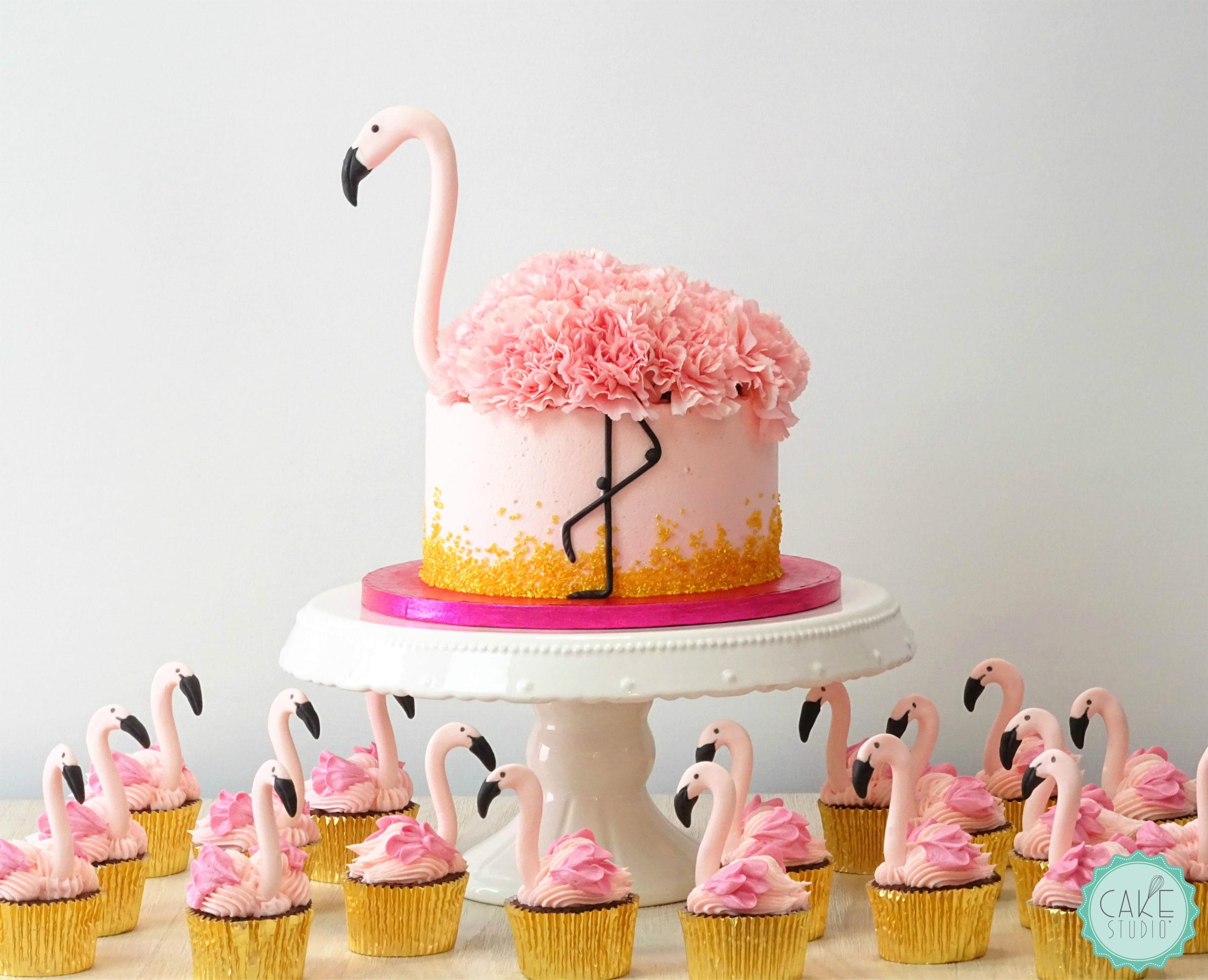 torta cupcake fenicotteri rosa